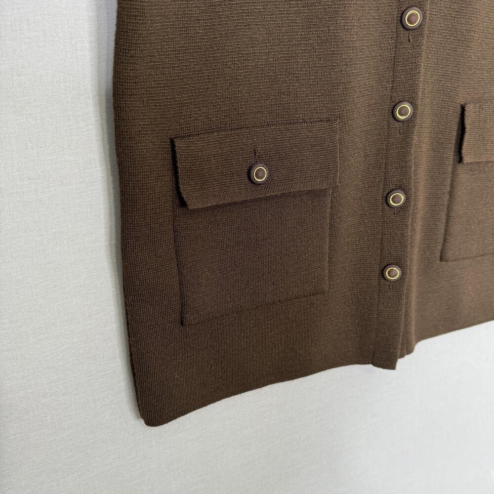 Vintage Pubbliche Relazioni Jacket Women Medium Wool Leopard Faux Fur Trim Retro - Picture 5 of 14